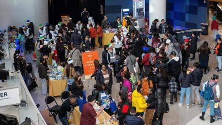 Crowd at Assemblymember Haney's Inaugural Joy to the City Event at Thrive City