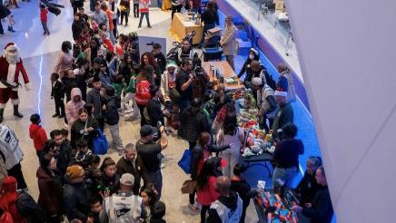 Overhead view of Assemblymember Haney's Inaugural Joy to the City Event at Thrive City