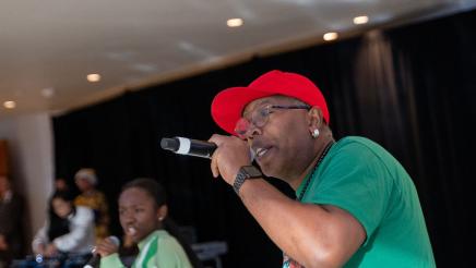 Alphabet Rockers at Assemblymember Haney's Inaugural Joy to the City Event at Thrive City