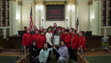 Group Photo with Assemblymember Haney Adjournment in Memory of Connie Moy