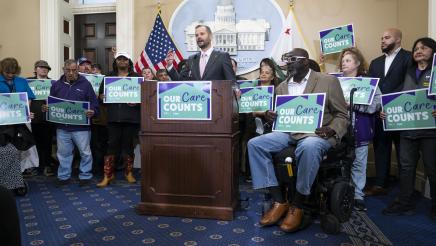 Photo of Asm. Haney PC on Collective Bargaining for In Home Supportive Services Workers