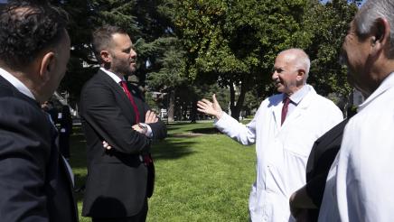 Photo of Asm. Haney and advocates speaking at AB371 Dental Coverage Press Conference