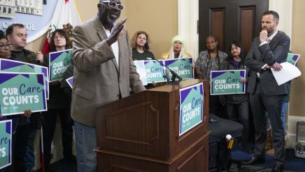 Photo of Ronald Penn on Collective Bargaining for In Home Supportive Services Workers by Asm. Haney