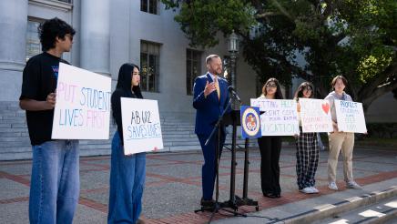 Asm. Haney and guests for AB602 Campus Overdose Prevention Bill