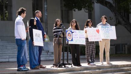 Asm. Haney and guests for AB602 Campus Overdose Prevention Bill