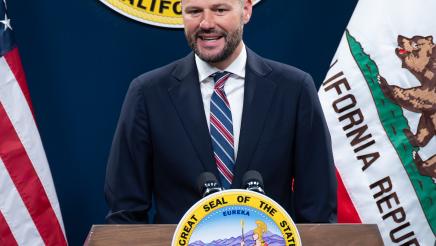 Asm. Haney speaking Renters Caucus Press Conference Photo
