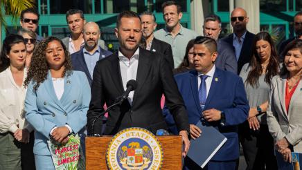 Asm. Haney speaking at AB342 Press Conference