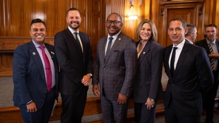 Asm. Haney Group Photo Downtown Recovery Presser