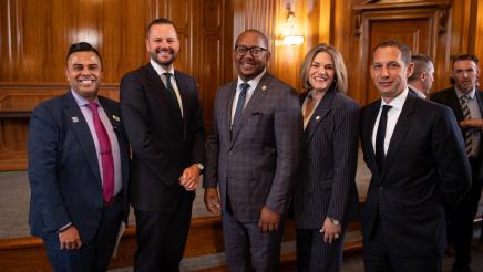 Asm. Haney Group Photo Downtown Recovery Presser