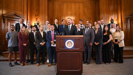 Asm. Haney Speaking Downtown Recovery Presser
