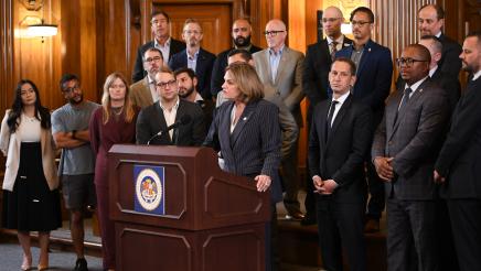 Guest Speaking Downtown Recovery Presser