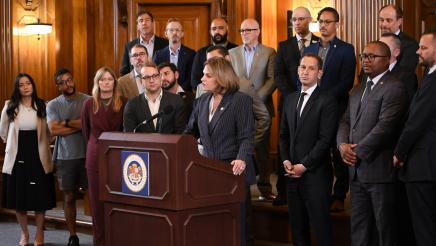 Guest Speaking Downtown Recovery Presser