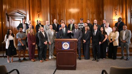 Asm. Haney Speaking Downtown Recovery Presser