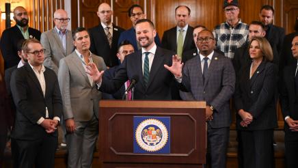Asm. Haney Speaking Downtown Recovery Presser