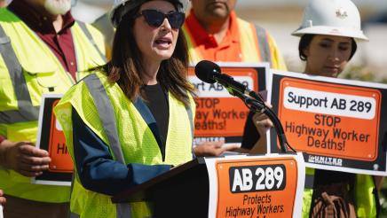 Guest speaking at AB289 Presser