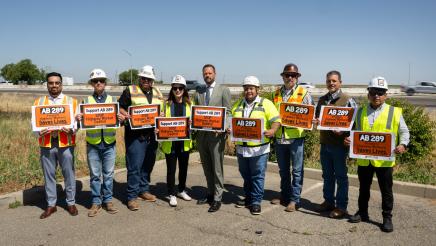 Photo of Asm. Haney and attendees AB289 Press Conference