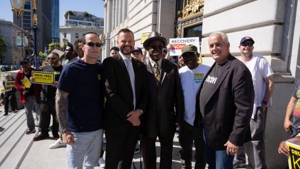 Asm. Haney and guests for Recovery Housing Presser