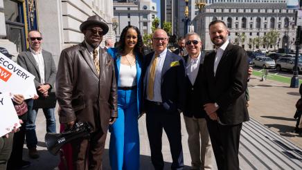 Asm. Haney and guests for Recovery Housing Presser
