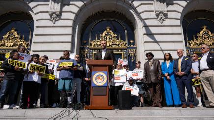 Asm. Haney speaking at Recovery Housing Presser
