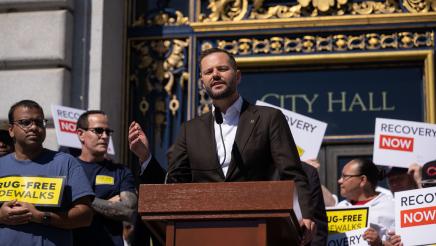 Asm. Haney speaking at Recovery Housing Presser