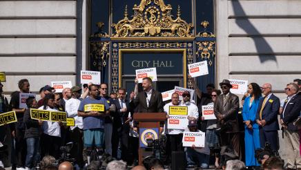 Asm. Haney speaking at Recovery Housing Presser