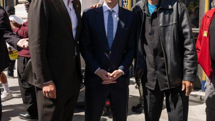 Photo of Asm. Haney and guest at Recovery Housing Presser