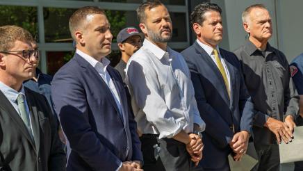 Photo of Asm. Haney and guests PFAS Presser Photo
