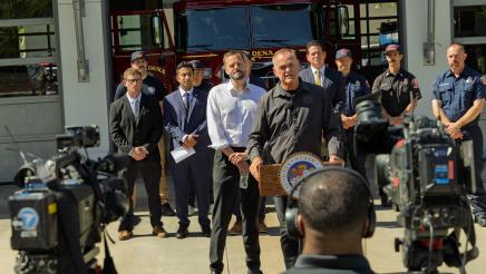 Guest speaker and Asm. Haney PFAS Presser Photo