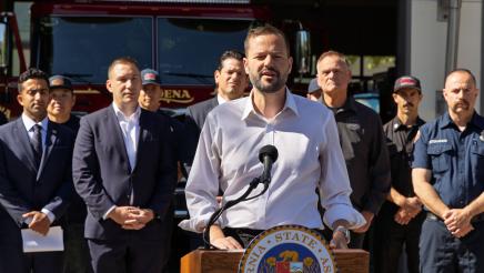Asm. Haney speaking at PFAS Presser Photo