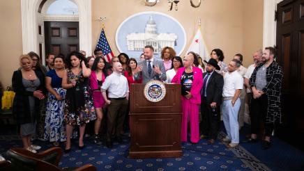 Full photo Trans Month Presser