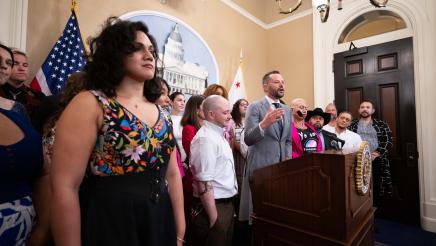 Full photo Trans Month Presser