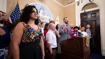 Full photo Trans Month Presser