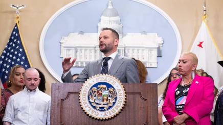 Asm. Haney speaking Trans Month Presser