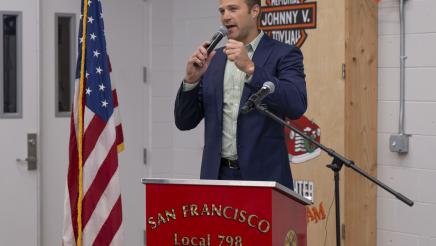 Guest speaker Mario Flaherty photo Annual Labor Breakfast